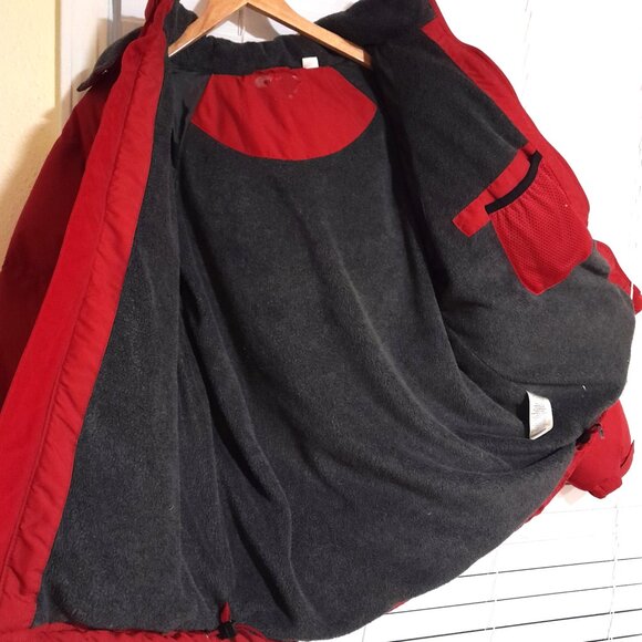 Y2k HEAVY Duck Down Waterfowl DARK RED Men's Hooded Old Navy Winter Coat XL - Picture 6 of 6